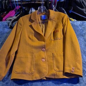 Unique Vintage Stylish Mustard Womens Blazer by "Cinlee"
